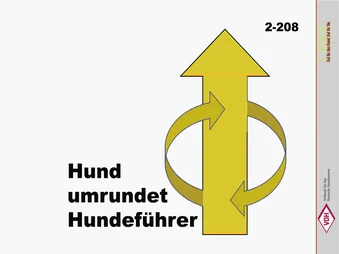 Hund umrundet HF in Bewegung