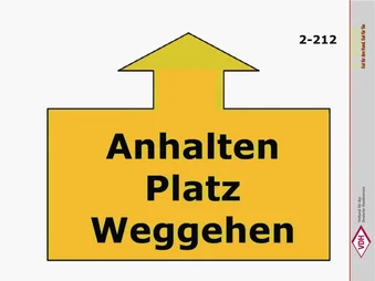 Anhalten – Platz – Weggehen