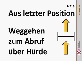 Aus letzter Position – Weggehen zum Abruf