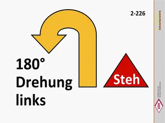 Steh – 180° Drehung links – vorwärts