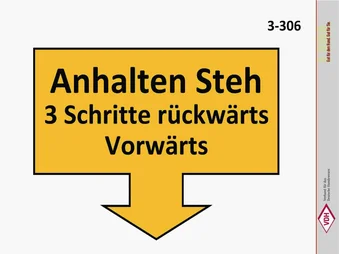 Steh – 3 Schritte rückwärts – Vorwärts