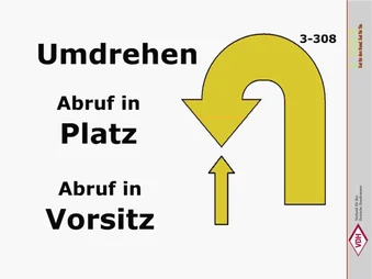 Umdrehen – Abruf in Platz – Abruf in Vorsitz