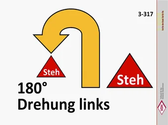 Steh – 180° Drehung links – Steh