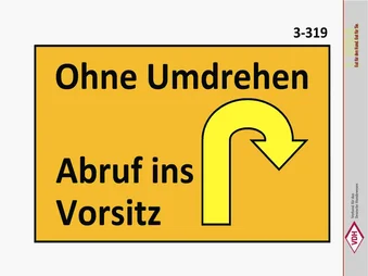 Ohne Umdrehen Abruf ins Vorsitz
