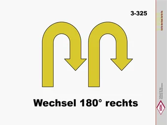 Wechsel 180° rechts