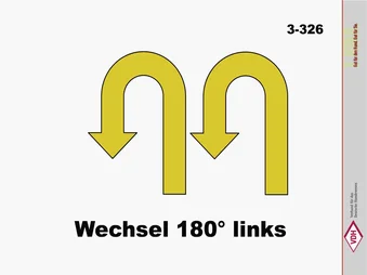 Wechsel 180° links