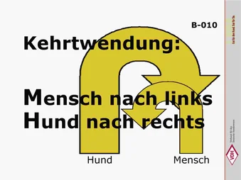 Kehrtwendung – Mensch nach links – Hund nach rechts