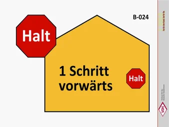 Halt – 1 Schritt vorwärts