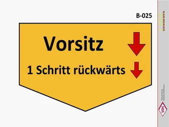 Vorsitz – 1 Schritt rückwärts
