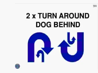 2 x TURN AROUND DOG BEHIND