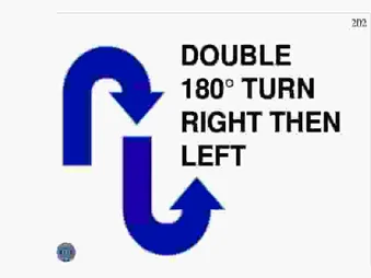 DOUBLE 180° TURN, RIGHT THEN LEFT