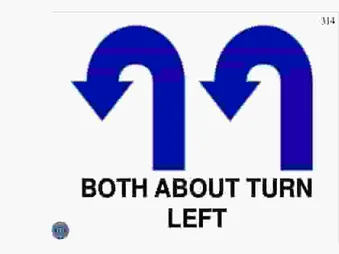 BOTH ABOUT TURN LEFT