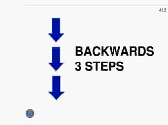 3 STEPS BACKWARDS
