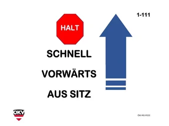 Halt – Schnell vorwärts aus Sitz