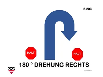 Halt- -180°-Drehung rechts - Halt