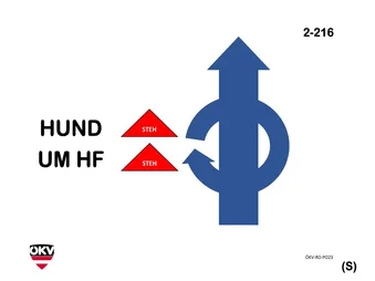 Steh - Hund vorwärts um HF - Steh