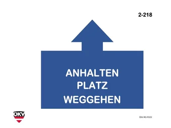 Anhalten Platz - Weggehen