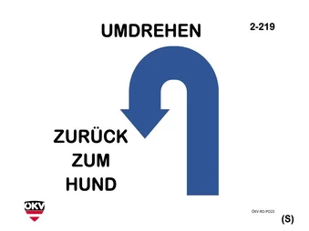 Umdrehen - Zurück zum Hund