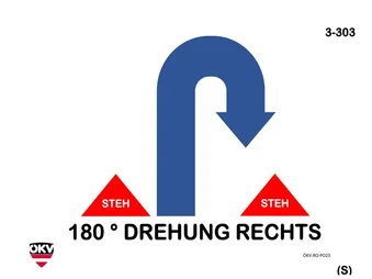 Steh-180°-Drehung rechts - Steh