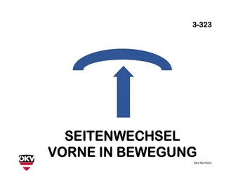Seitenwechsel vorne in Bewegung
