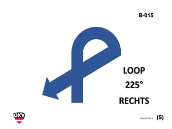 Loop 225° rechts